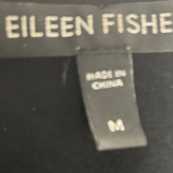 Eileen Fisher Silk Georgette Sleeveless Black Top Size M - Picture 5 of 6